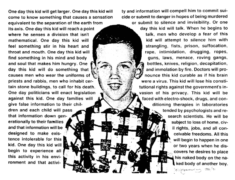 David Wojnarowicz's One Day This Kid Will Get Larger